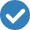 A white checkmark in a blue circle